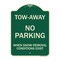 Signmission Tow-Away No Parking When Snow Removal Conditions Exist Heavy-Gauge Alum, 18" L, 24" H, G-1824-22794 A-DES-G-1824-22794 - alternate 1